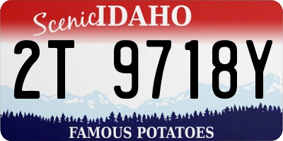 ID license plate 2T9718Y