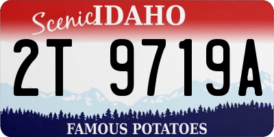 ID license plate 2T9719A