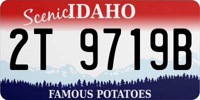 ID license plate 2T9719B