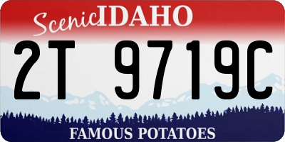 ID license plate 2T9719C