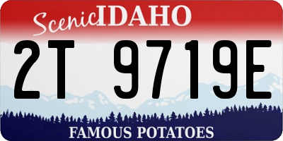 ID license plate 2T9719E