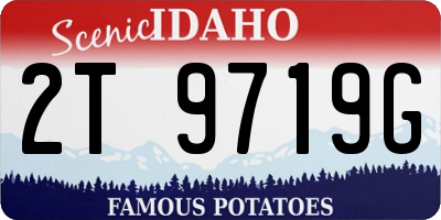 ID license plate 2T9719G