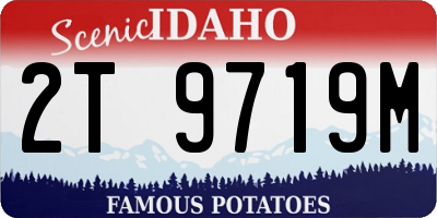 ID license plate 2T9719M
