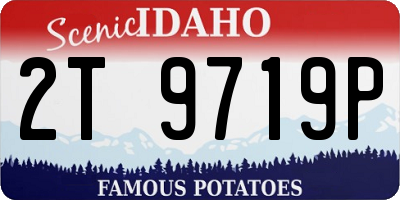 ID license plate 2T9719P