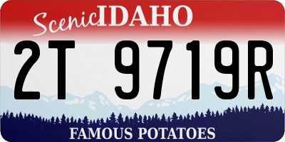 ID license plate 2T9719R