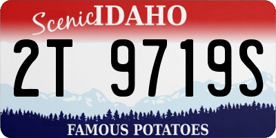 ID license plate 2T9719S