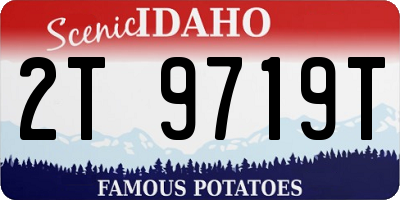 ID license plate 2T9719T