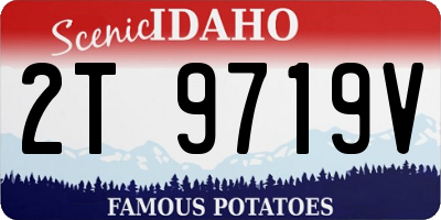 ID license plate 2T9719V