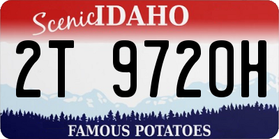 ID license plate 2T9720H