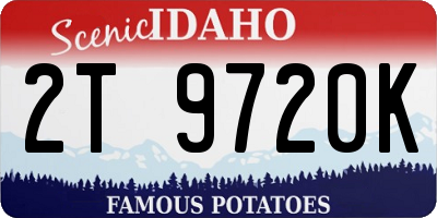 ID license plate 2T9720K