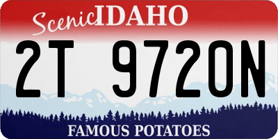 ID license plate 2T9720N