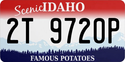 ID license plate 2T9720P