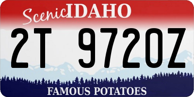 ID license plate 2T9720Z