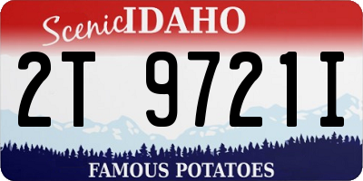 ID license plate 2T9721I
