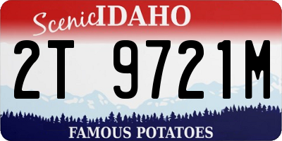 ID license plate 2T9721M