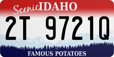 ID license plate 2T9721Q