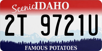 ID license plate 2T9721U