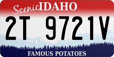 ID license plate 2T9721V