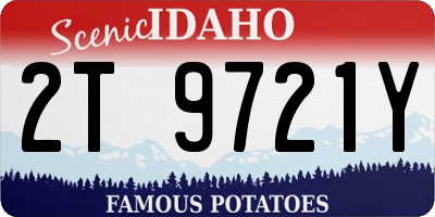 ID license plate 2T9721Y