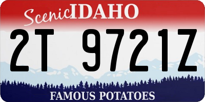 ID license plate 2T9721Z