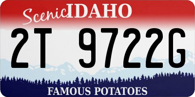 ID license plate 2T9722G