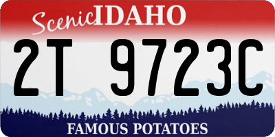 ID license plate 2T9723C