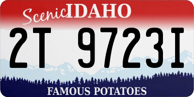 ID license plate 2T9723I