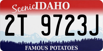 ID license plate 2T9723J