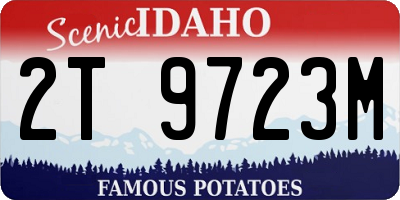 ID license plate 2T9723M