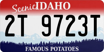 ID license plate 2T9723T
