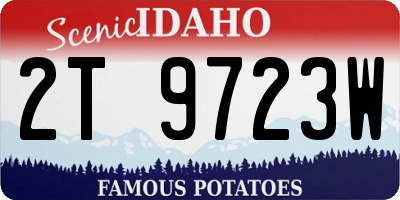 ID license plate 2T9723W