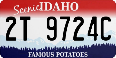 ID license plate 2T9724C