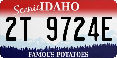 ID license plate 2T9724E