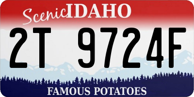 ID license plate 2T9724F