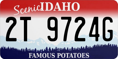 ID license plate 2T9724G
