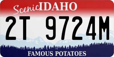 ID license plate 2T9724M