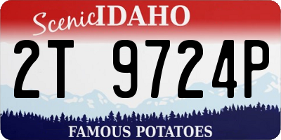 ID license plate 2T9724P