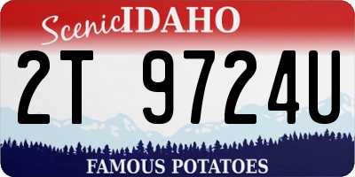 ID license plate 2T9724U