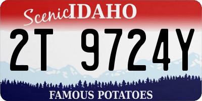 ID license plate 2T9724Y