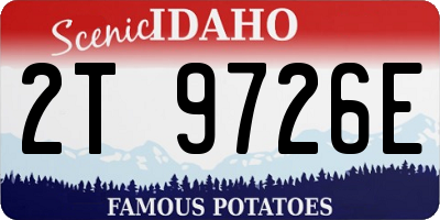 ID license plate 2T9726E