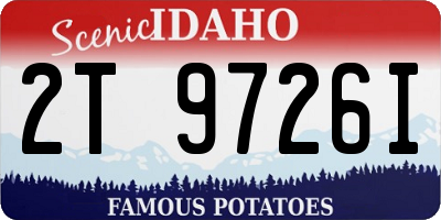 ID license plate 2T9726I