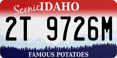 ID license plate 2T9726M