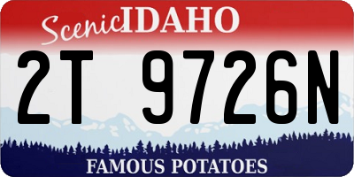 ID license plate 2T9726N