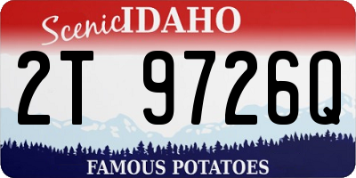 ID license plate 2T9726Q