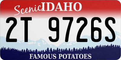 ID license plate 2T9726S