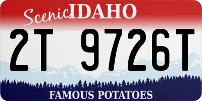 ID license plate 2T9726T