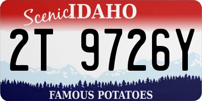 ID license plate 2T9726Y