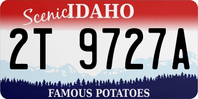 ID license plate 2T9727A