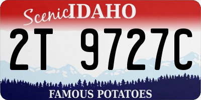 ID license plate 2T9727C