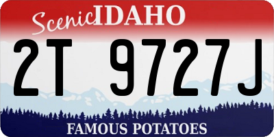 ID license plate 2T9727J
